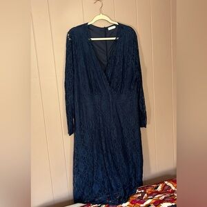 Navy blue lace dress